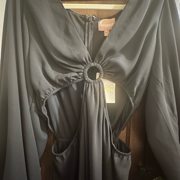 Show me your MUMU- size XL- black cut out long sleeve dress - Picture 2 of 5